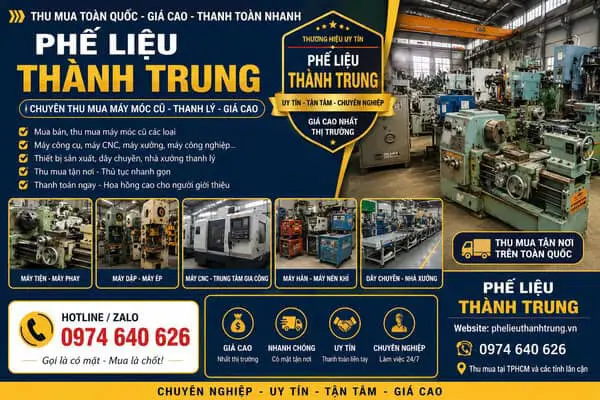 Máy Móc Cũ Được Thu Tại Quận 2 TPHCM